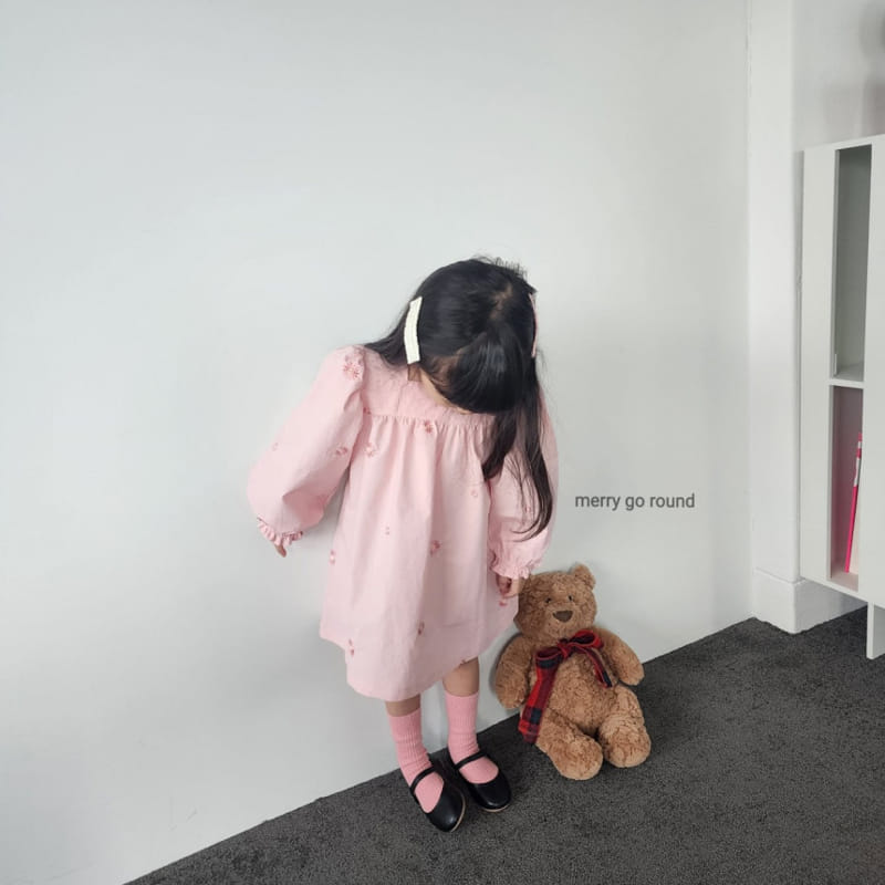 Merry Go Round - Korean Children Fashion - #discoveringself - Anna Embroidery One-Piece - 10