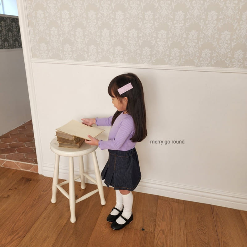 Merry Go Round - Korean Children Fashion - #discoveringself - Rib Ribbon Tee - 9