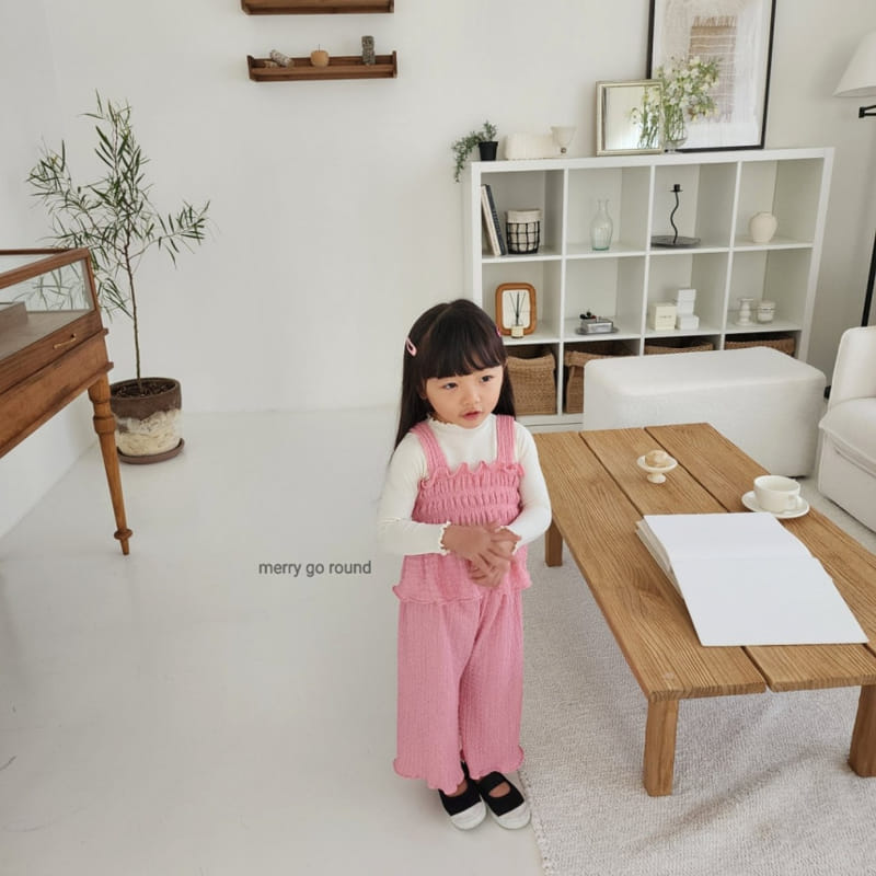 Merry Go Round - Korean Children Fashion - #fashionkids - Lovely Smoke Top Bottom Set - 7