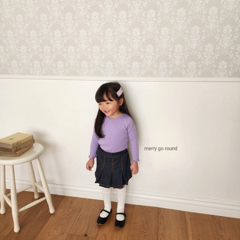 Merry Go Round - Korean Children Fashion - #fashionkids - Rib Ribbon Tee - 10