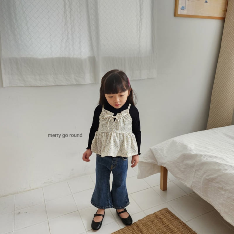 Merry Go Round - Korean Children Fashion - #fashionkids - Small Flower Bustier - 4