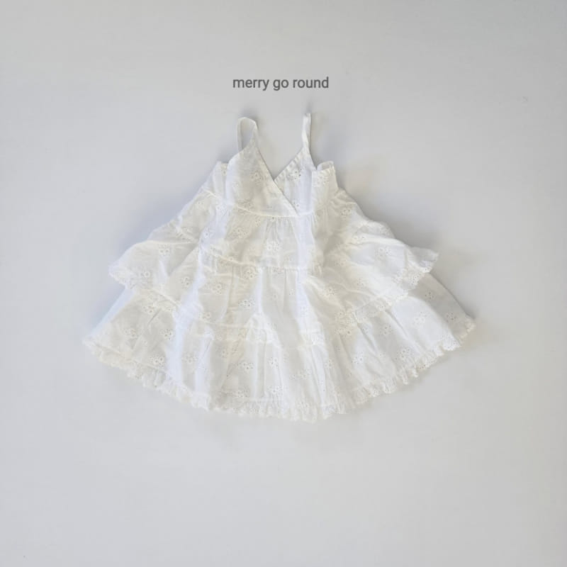 Merry Go Round - Korean Children Fashion - #kidsstore - Lace Embroidery One-Piece