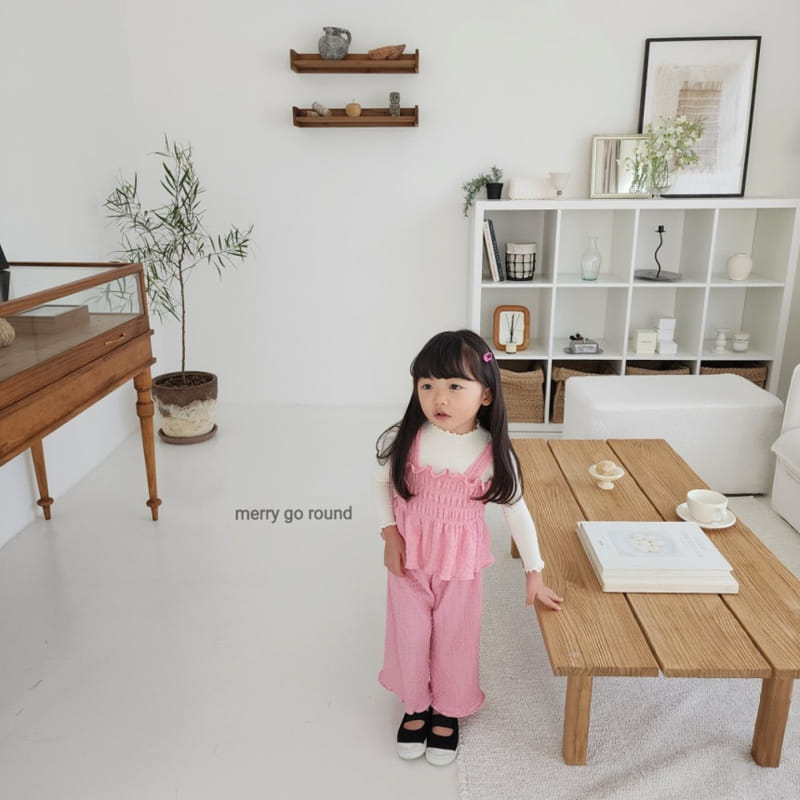 Merry Go Round - Korean Children Fashion - #kidzfashiontrend - Lovely Smoke Top Bottom Set - 10