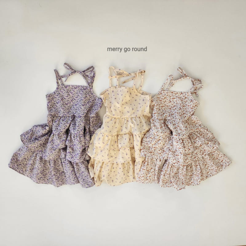 Merry Go Round - Korean Children Fashion - #kidzfashiontrend - Flower Kankang One-Piece