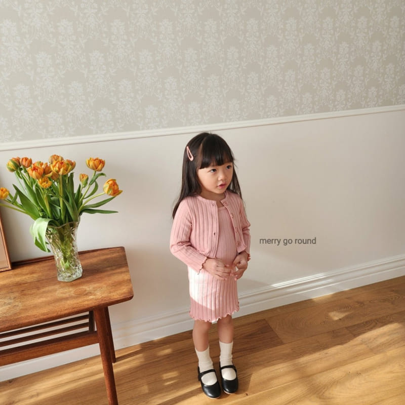 Merry Go Round - Korean Children Fashion - #minifashionista - Rib One-Piece Set - 2