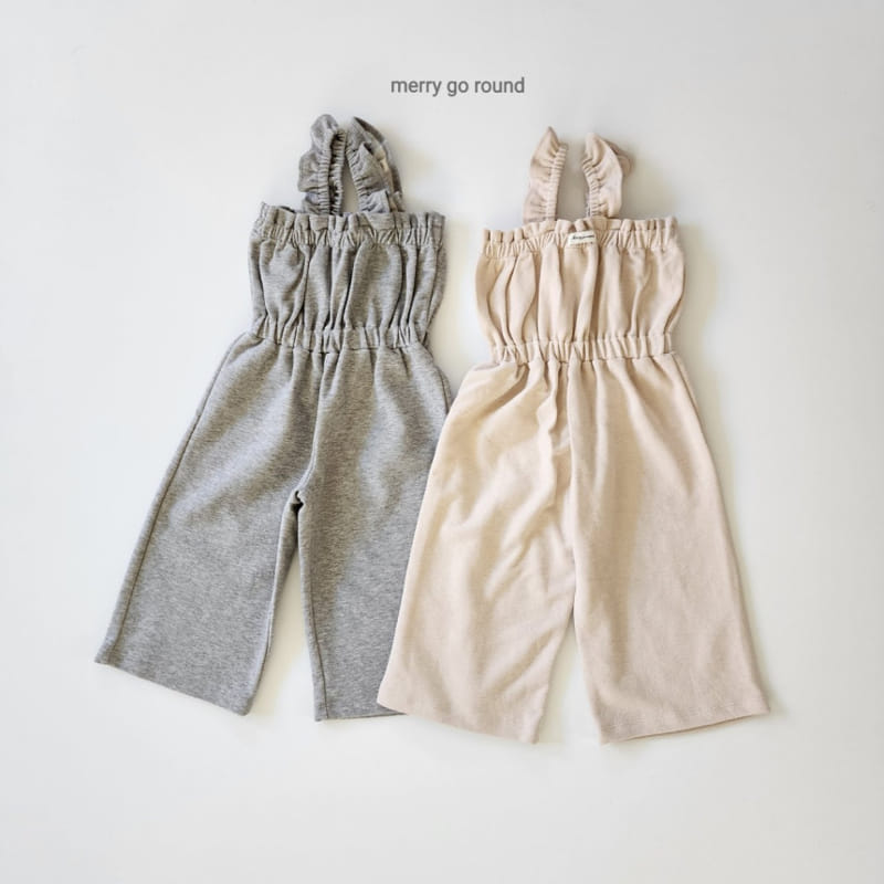Merry Go Round - Korean Children Fashion - #todddlerfashion - Frill Jumpsuit
