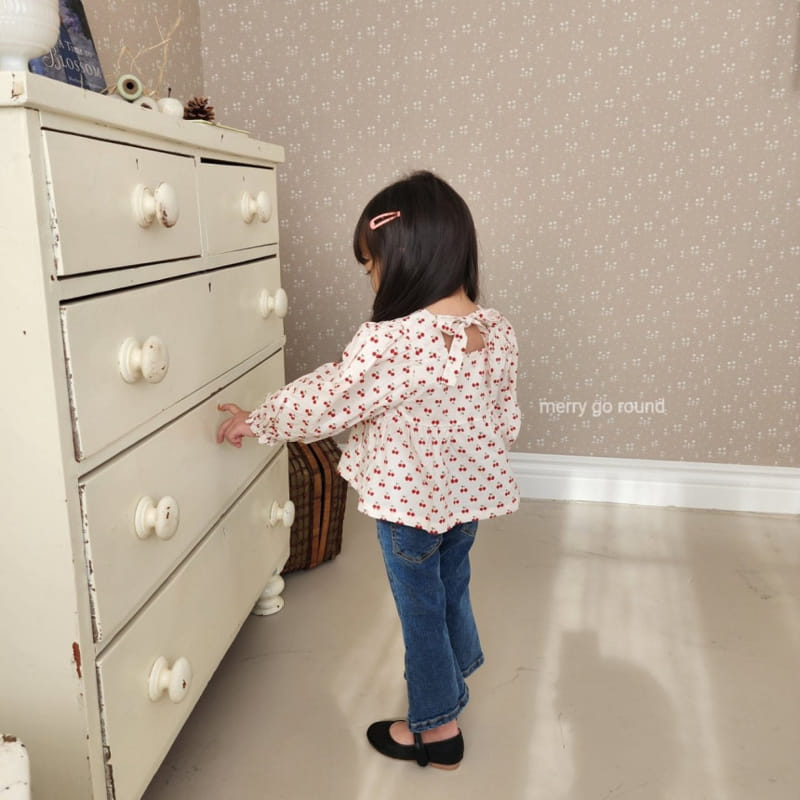 Merry Go Round - Korean Children Fashion - #todddlerfashion - Cherry Blouse - 9