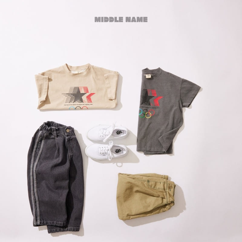 Middle Name - Korean Children Fashion - #kidsshorts - Pig Star Shortsleeve Tee - 6