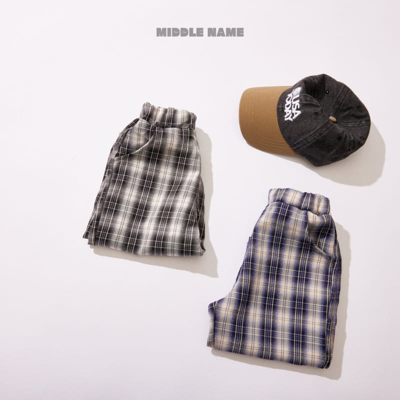 Middle Name - Korean Children Fashion - #minifashionista - S Check Pants - 5