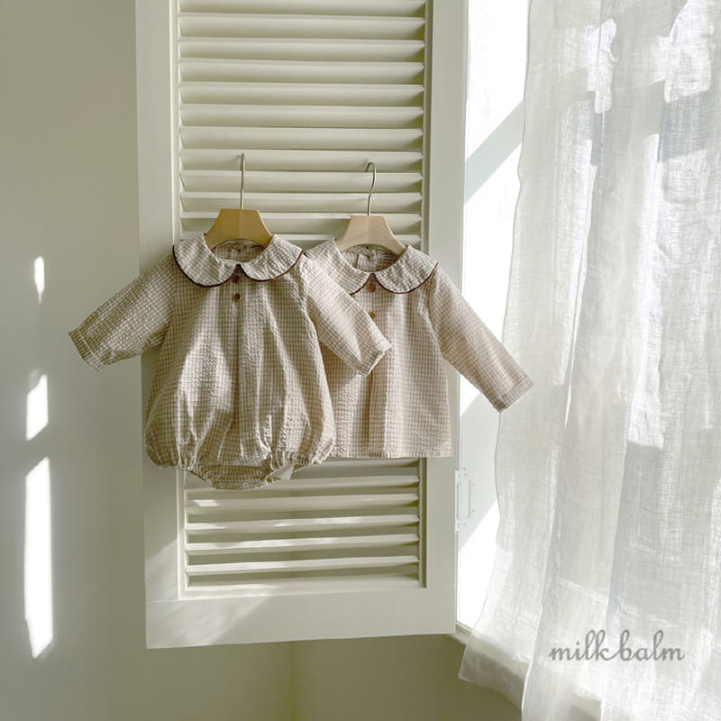 Milk Balm - Korean Baby Fashion - #babyoninstagram - Rea Check Body Suit - 8