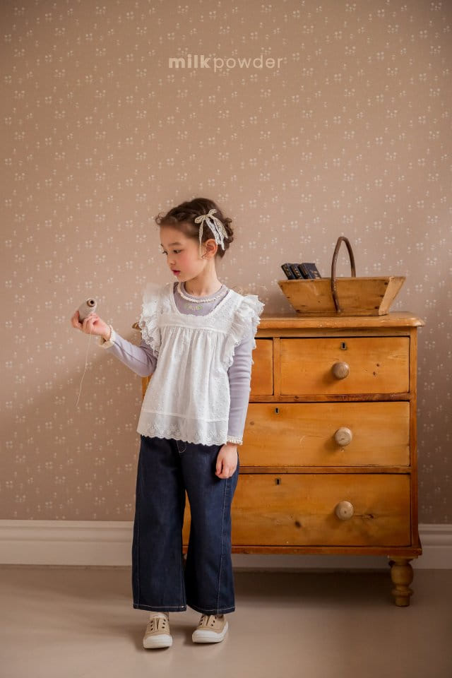 Milk Powder - Korean Children Fashion - #childofig - Curve Denim Pants - 10