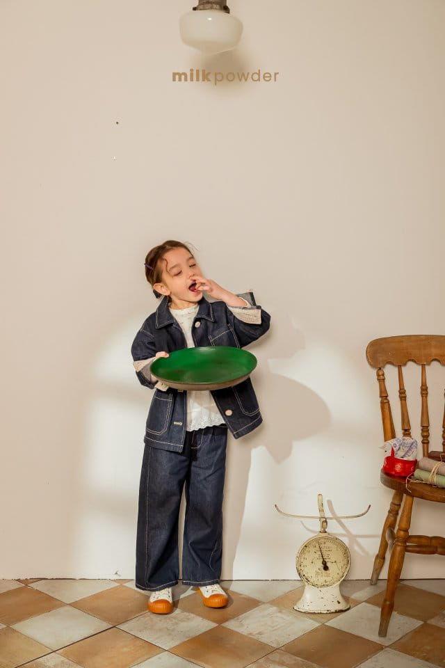 Milk Powder - Korean Children Fashion - #fashionkids - Curve Denim Pants