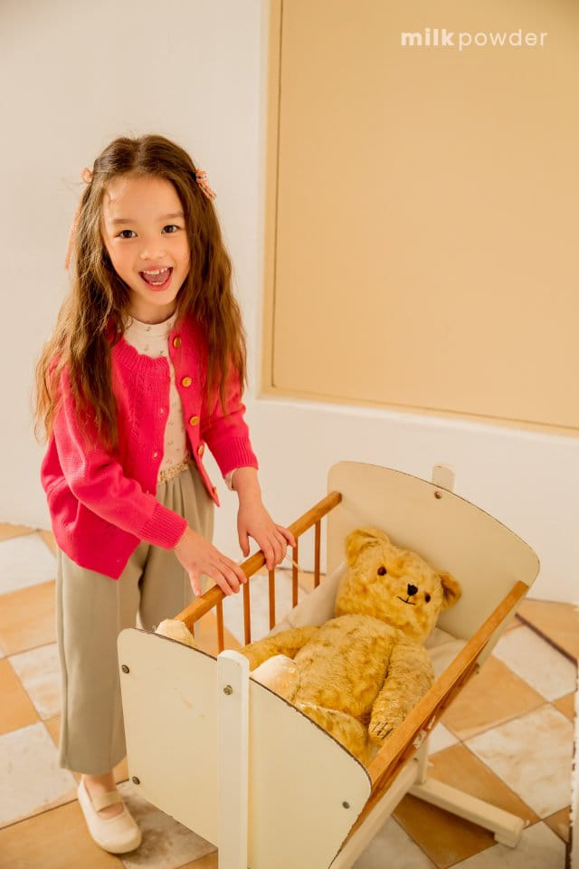 Milk Powder - Korean Children Fashion - #prettylittlegirls - Bom Bom Knit Cardigan - 8