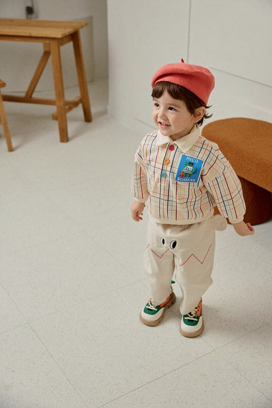 Mimico - Korean Children Fashion - #Kfashion4kids - Collar Check Tee - 10