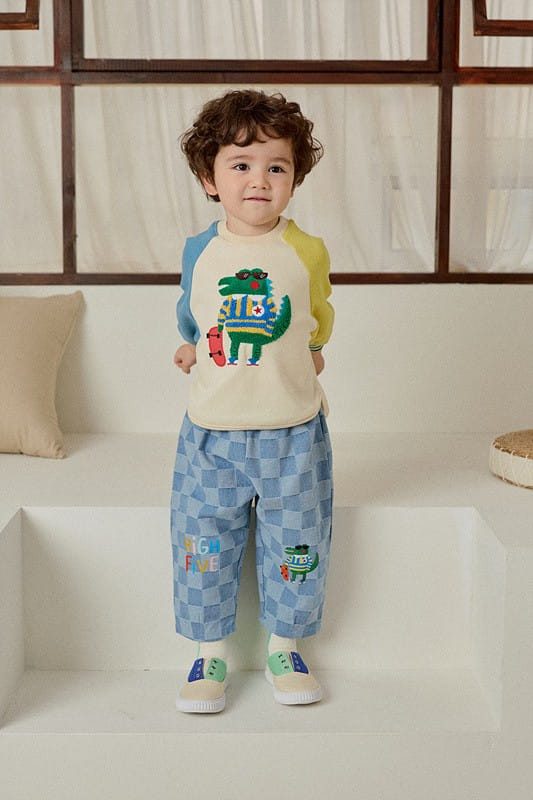 Mimico - Korean Children Fashion - #discoveringself - Border Check Pants - 11
