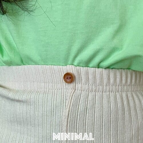 Minimal - Korean Children Fashion - #kidsshorts - Button Rib Leggings