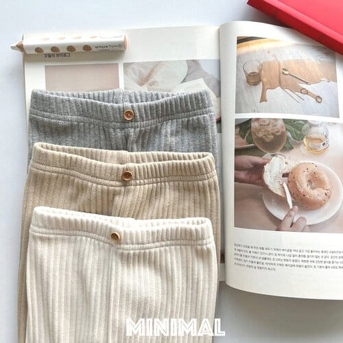 Minimal - Korean Children Fashion - #magicofchildhood - Button Rib Leggings - 6