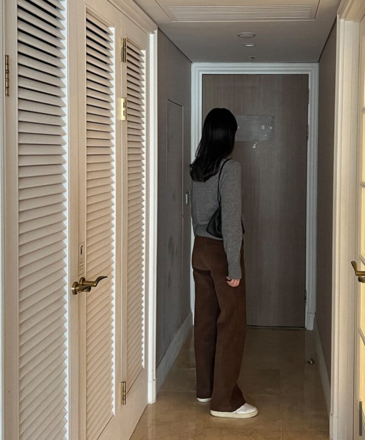 Moani - Korean Women Fashion - #momslook - Corduroy Semi Wide Pants - 3