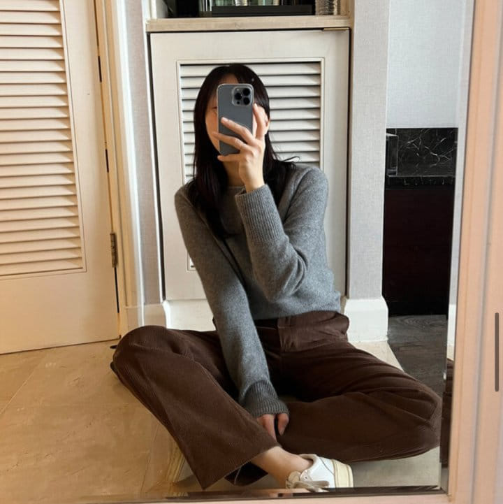 Moani - Korean Women Fashion - #momslook - Corduroy Semi Wide Pants - 5