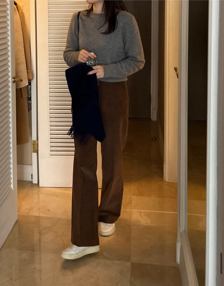 Moani - Korean Women Fashion - #womensfashion - Corduroy Semi Wide Pants - 2