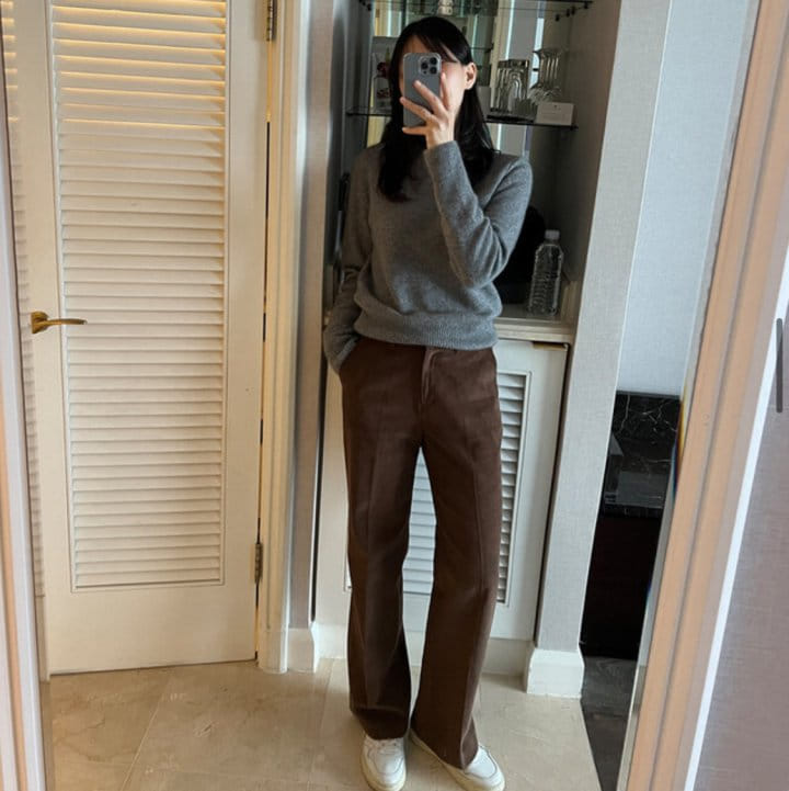Moani - Korean Women Fashion - #womensfashion - Corduroy Semi Wide Pants - 6