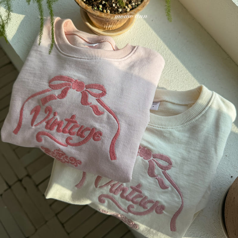 Momo Ann - Korean Children Fashion - #Kfashion4kids - Antique Ribbon Sweatshrit