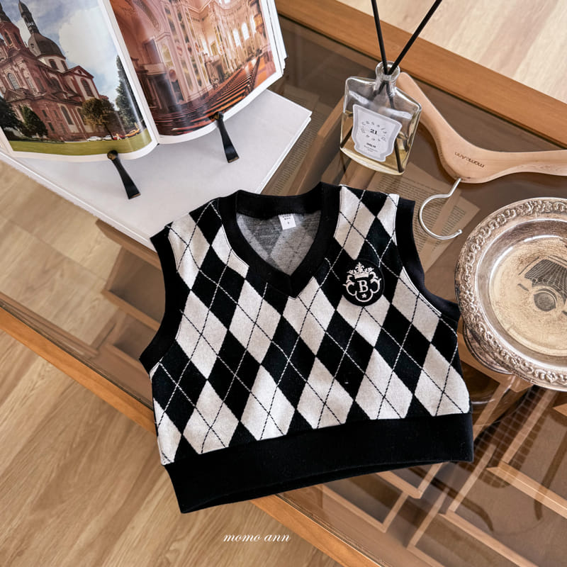 Momo Ann - Korean Children Fashion - #childofig - Argyle Vest - 2