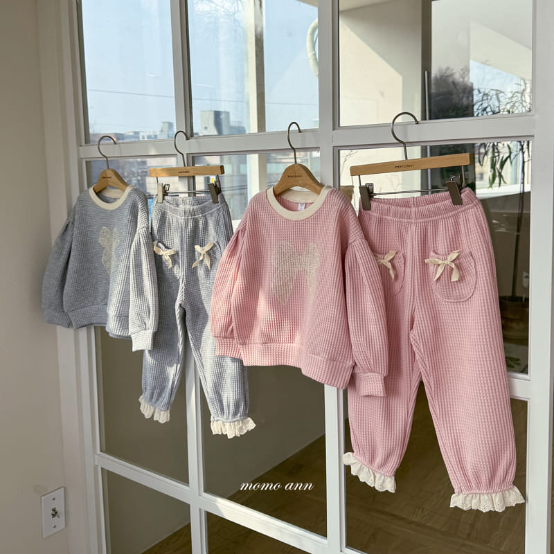 Momo Ann - Korean Children Fashion - #childofig - Croiffle Top Bottom Set - 2