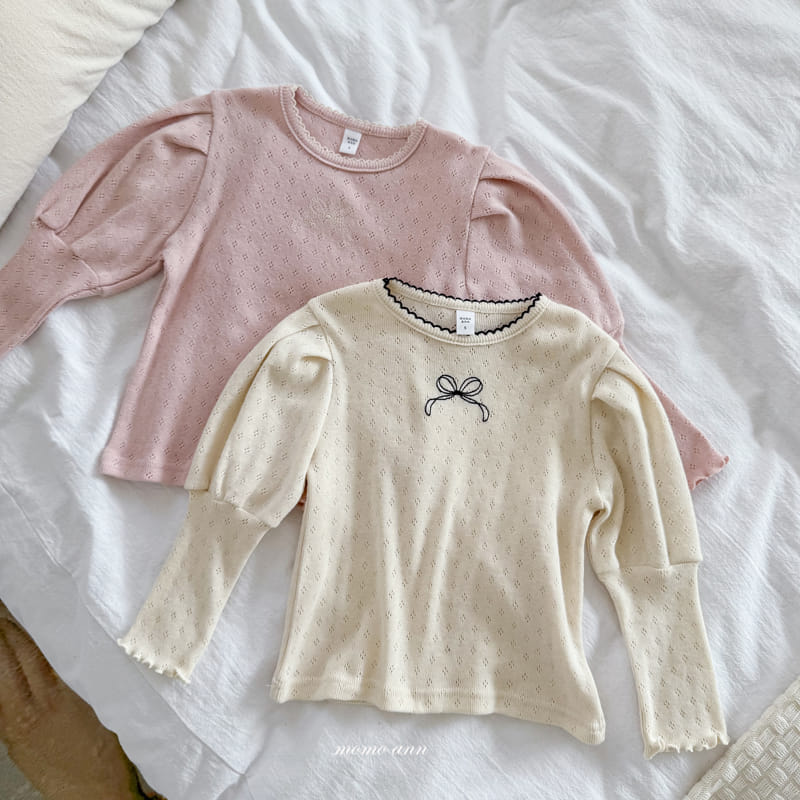 Momo Ann - Korean Children Fashion - #prettylittlegirls - Eyelet Tee - 2
