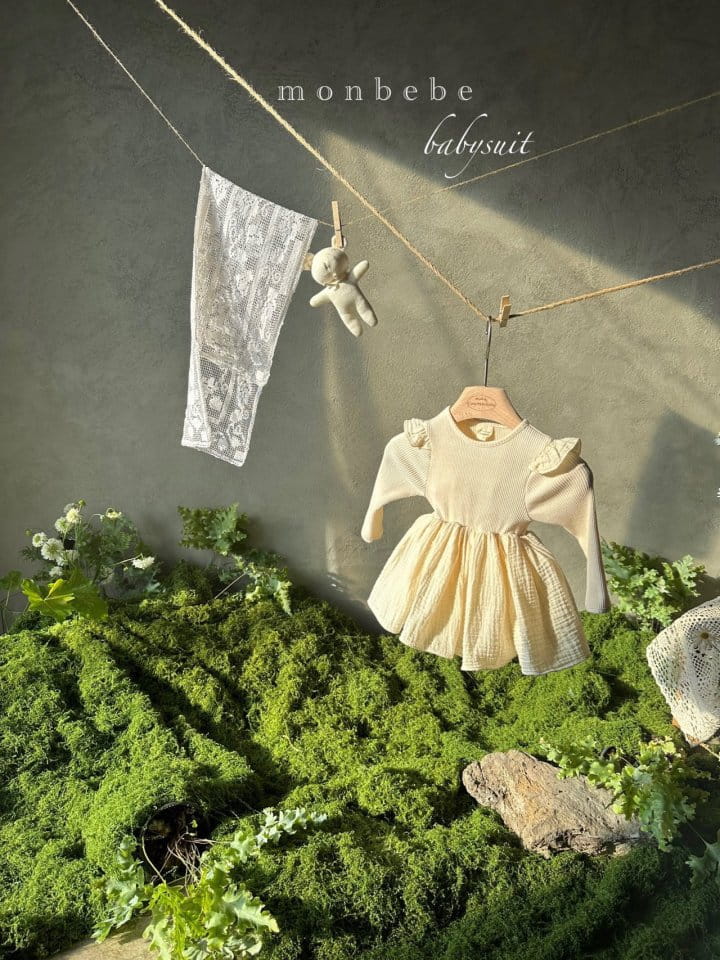 Monbebe - Korean Baby Fashion - #babylifestyle - Natural Body Suit - 2