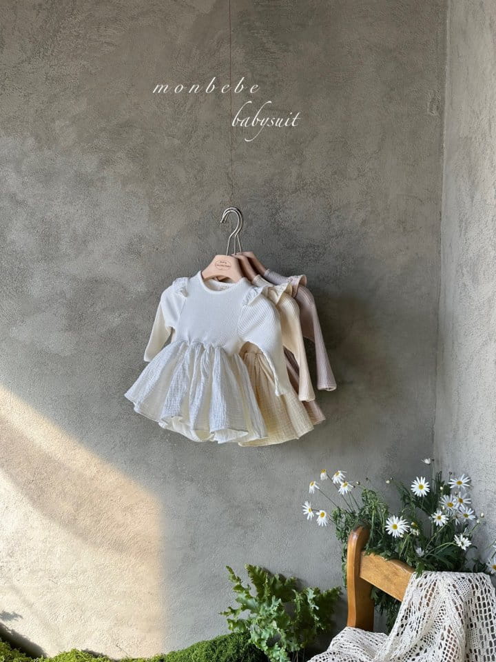 Monbebe - Korean Baby Fashion - #babyoninstagram - Natural Body Suit - 3