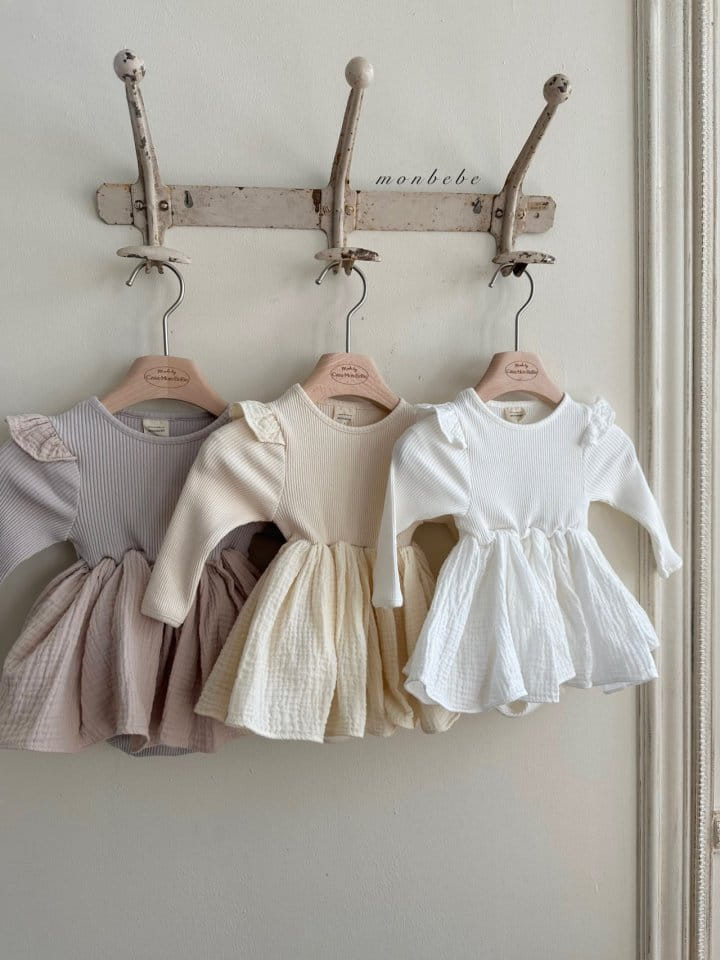 Monbebe - Korean Baby Fashion - #babyoninstagram - Natural Body Suit - 4