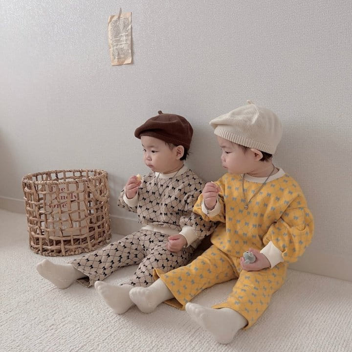 Moran - Korean Baby Fashion - #babyfashion - Ribbon Boots Cut Top Bottom Set - 9