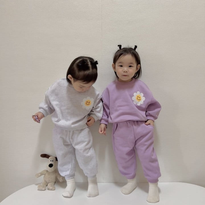 Moran - Korean Baby Fashion - #babyfashion - Daisy Smile Top Bottom Set - 2