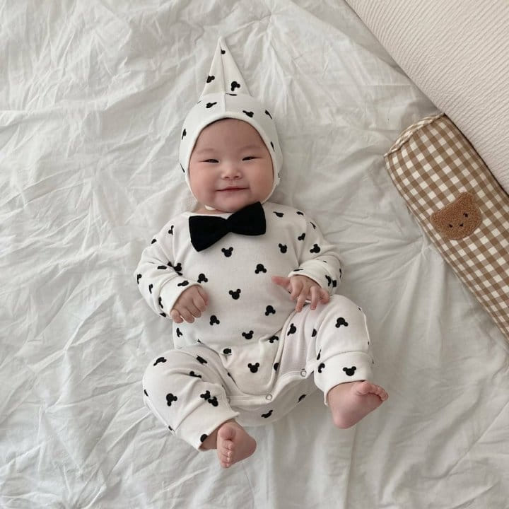 Moran - Korean Baby Fashion - #babyfashion - BoW Tie Body Suit - 4