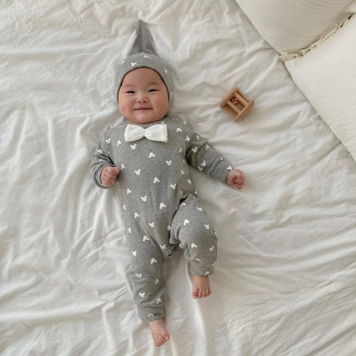 Moran - Korean Baby Fashion - #babygirlfashion - BoW Tie Body Suit - 5