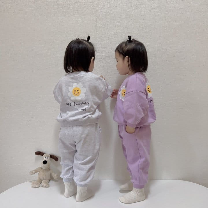 Moran - Korean Baby Fashion - #babylifestyle - Daisy Smile Top Bottom Set - 5