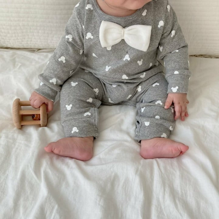Moran - Korean Baby Fashion - #babyoninstagram - BoW Tie Body Suit - 7