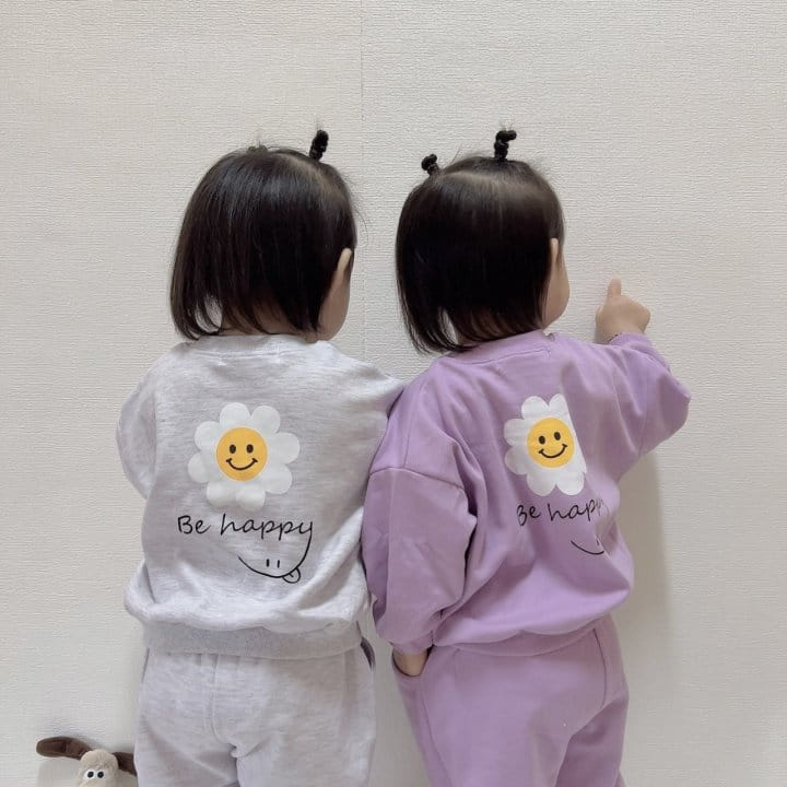 Moran - Korean Baby Fashion - #babyoninstagram - Daisy Smile Top Bottom Set - 6