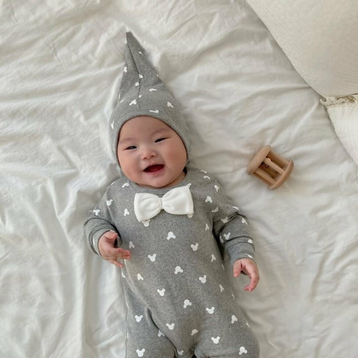 Moran - Korean Baby Fashion - #babyootd - BoW Tie Body Suit - 8