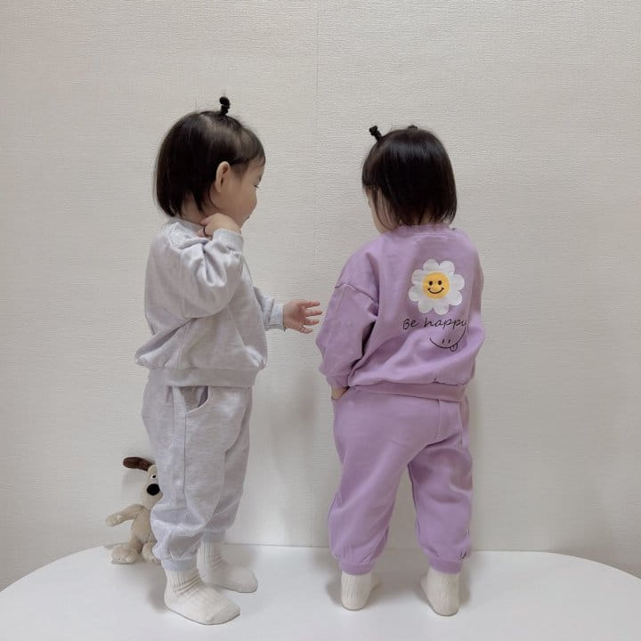 Moran - Korean Baby Fashion - #babyootd - Daisy Smile Top Bottom Set - 7