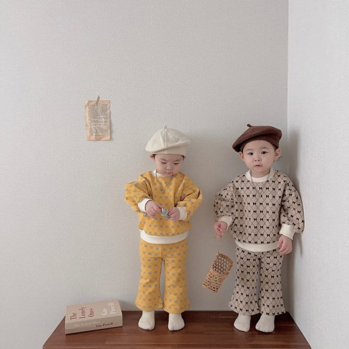 Moran - Korean Baby Fashion - #babyoutfit - Ribbon Boots Cut Top Bottom Set