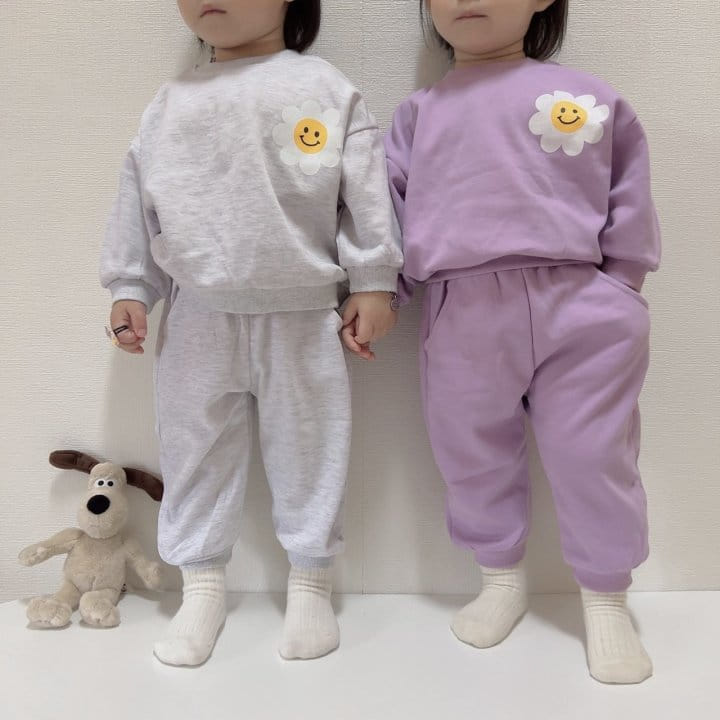 Moran - Korean Baby Fashion - #babyoutfit - Daisy Smile Top Bottom Set - 9