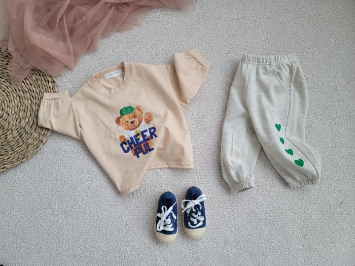 Moran - Korean Children Fashion - #fashionkids - Heart Jogger Pants - 5