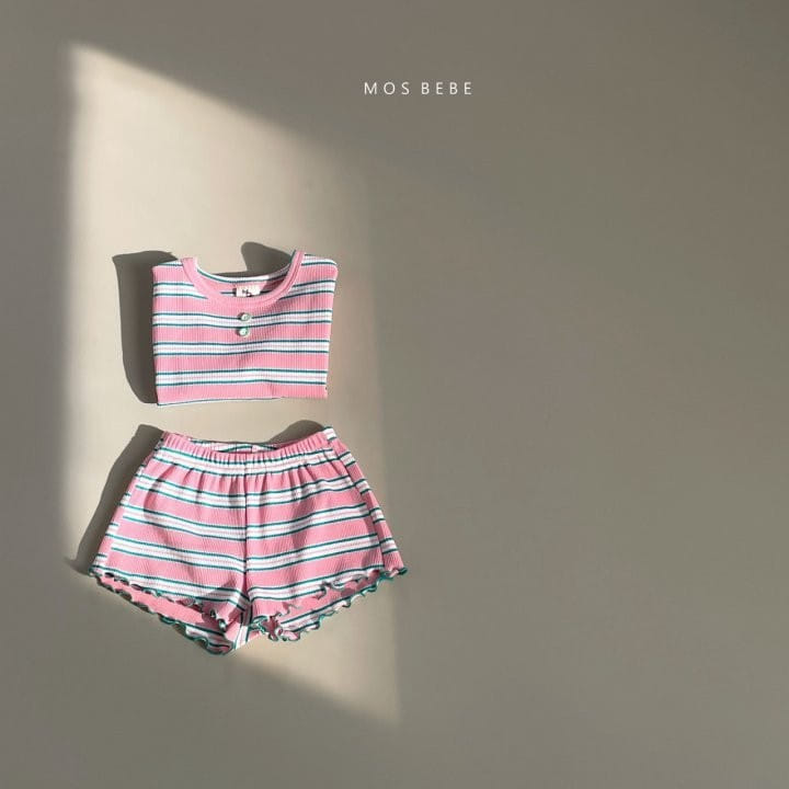 Mos Bebe - Korean Baby Fashion - #babyfever - Lollipop Top Bottom Set - 4