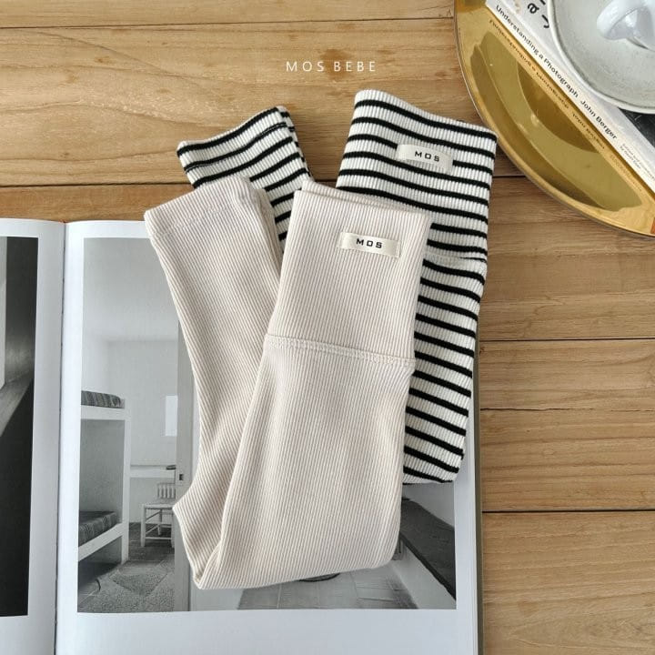 Mos Bebe - Korean Baby Fashion - #babyoutfit - Spring One Plus One Stomach  Leggings - 2