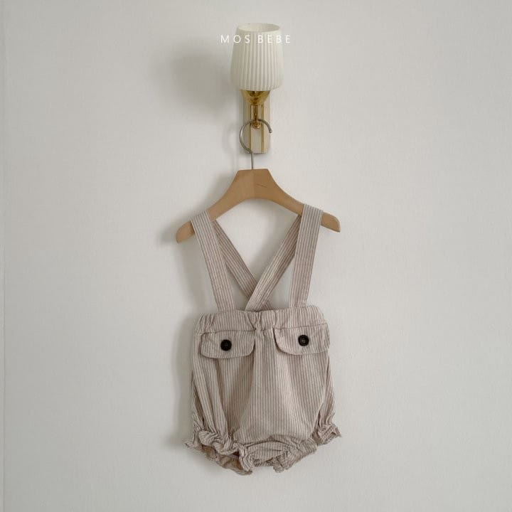 Mos Bebe - Korean Baby Fashion - #onlinebabyshop - Frill Bloomers Dungarees - 6