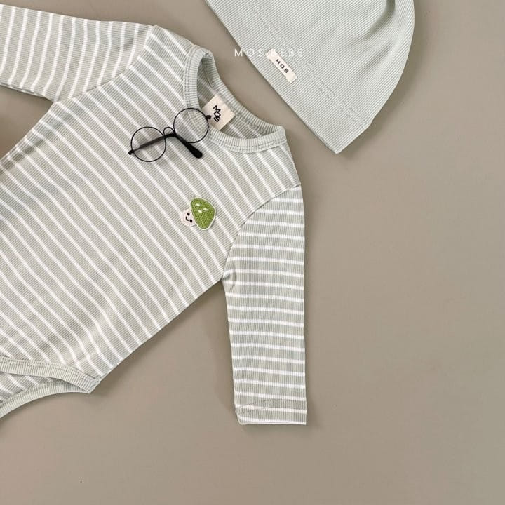 Mos Bebe - Korean Baby Fashion - #onlinebabyshop - Mushroom Beanie Body Suit - 4