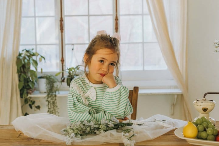 Mumunbaba - Korean Children Fashion - #fashionkids - Minute Ribbon Tee - 5