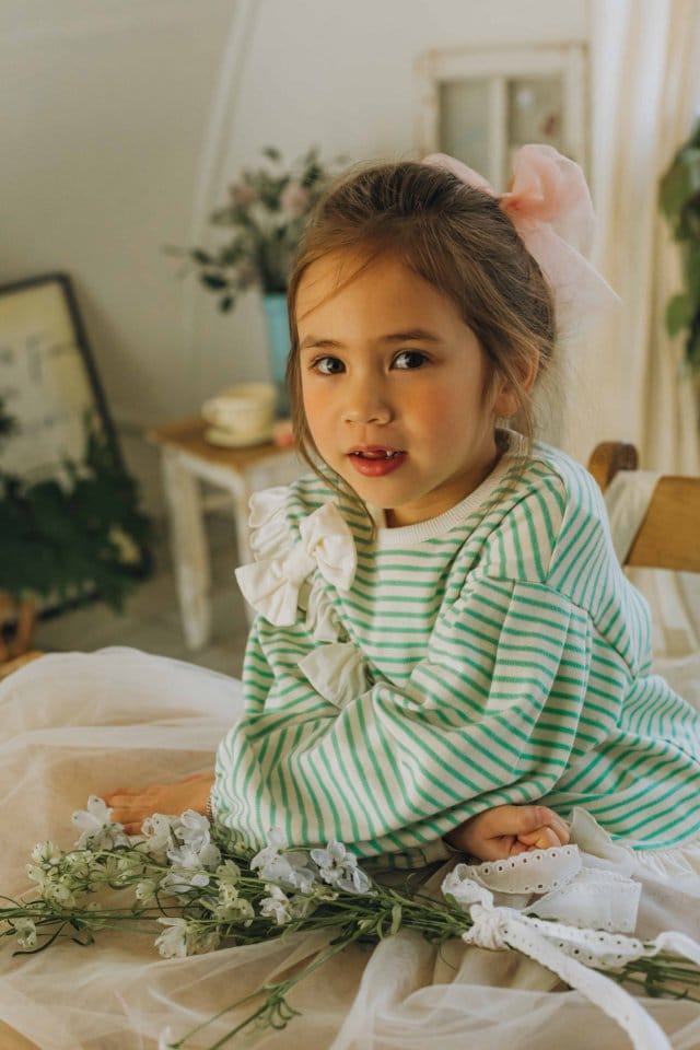 Mumunbaba - Korean Children Fashion - #kidsshorts - Minute Ribbon Tee - 6